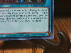 Yugioh Triple Tactics Thrust Ultra Rare RA03-EN072 Quarter Century Bonanza NM - Image 4