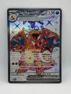 Charizard ex Pokemon Card 215/197 Holo Rare Tera Stage 2 - Image 1