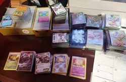 HUGE Pokemon Card Lot. 1700+ Singles, 800+ Unused Code Cards, 23 Sleeve Decks. - Image 1
