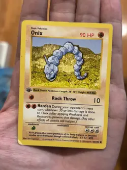 Pokemon TCG Onix Base Set, Shadowless, 1st Edition Common Card 56/102 - Image 1