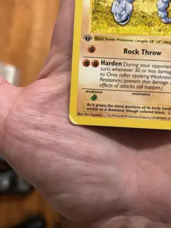 Pokemon TCG Onix Base Set, Shadowless, 1st Edition Common Card 56/102 - Image 2