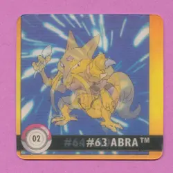 RARE PREMIER EDITION 1999 POKEMON FLICKER CARD 63 ABRA 64 KADABRA NINTENDO PM 3D - Image 1