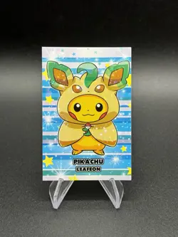 Leafeon Poncho Pikachu Pokemon 2025 Card Database Attack 2 Cracked Ice Holo Peru - Image 1