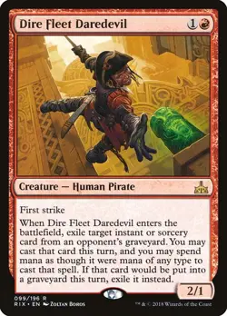 Foil Dire Fleet Daredevil - Rivals of Ixalan | MTG Card - Image 1