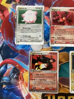Pokemon Ex E Reader 5 Card Lot - Typhlosion Raichu Lapras Magmar Chansey - Image 2