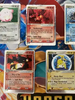 Pokemon Ex E Reader 5 Card Lot - Typhlosion Raichu Lapras Magmar Chansey - Image 3