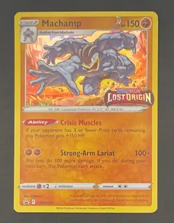 Pokemon Card Machamp SWSH243 Prerelease Black Star Promo - Near Mint - Image 1