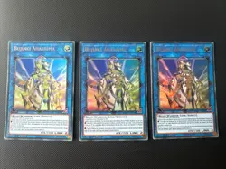 3x DUOV-EN018 BUJINKI AHASHIMA ULTRA RARE 1ST EDITION YuGiOh Playset - Image 1