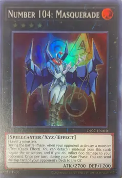 Number 104: Masquerade OP27-EN010 Super Rare Near Mint Yu-Gi-Oh - Image 1