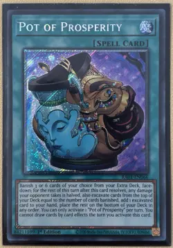 Yu-Gi-Oh! Pot of Prosperity RA01-EN066 Platinum Secret Rare 1st Ed - Image 1