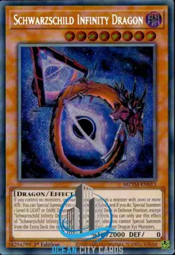 Yugioh MZTM-EN013 Schwarzschild Infinity Dragon Secret Rare 1st edition - Image 1