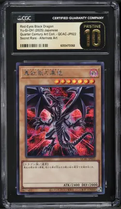 2025 Yu-Gi-Oh! Japanese QCAC Alt Art Red-Eyes Black Dragon #QCAC-JP022 CGC 10 - Image 1