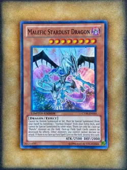Yugioh Malefic Stardust Dragon CT08-EN014 Super Rare Limited Edition LP - Image 1