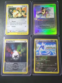 Pokemon 4 Card Lot, Meowth Promo 013, Dragonair 50/108, Delcatty Reverse Holo, - Image 1
