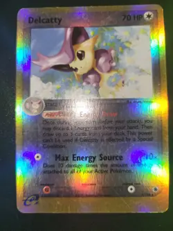 Pokemon 4 Card Lot, Meowth Promo 013, Dragonair 50/108, Delcatty Reverse Holo, - Image 4