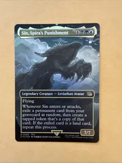 Sin, Spira's Punishment Borderless FOIL NM FINAL FANTASY Magic the Gathering MTG - Image 1