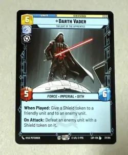 Darth Vader Star Wars Unlimited Legends of the Force Legendary Card - Image 1