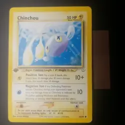 Chinchou 42/64 - 1st Edition - Neo Revelation - VINTAGE WOTC Pokemon Card - MP - Image 1