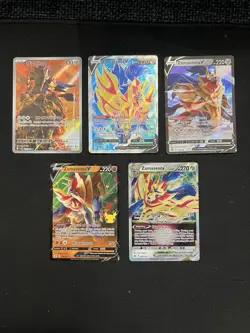 Huge Pokemon Card Collection Lot Full Art Hits Holos Zamazenta Lot - Image 1