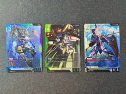Bandai Gundam Card Game Limited Box Ver.Beta Legend Rare LR Complete 3-Card Set - Image 1