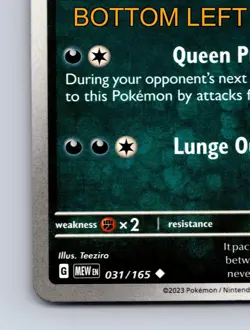 Nidoqueen HP 170 Queen Press Lunge Out Rarity Blue Pokemon Card - Image 5