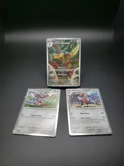 Kingambit SVP130 with Pawniard and Bisharp Cosmo Holo Promo Pokemon Cards - Image 1