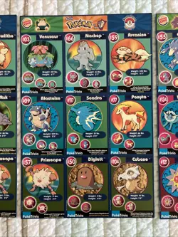 Lot of 12 1999 Burger King Pokemon Cards Movie Master Trainter Uncut Sheets - Image 2