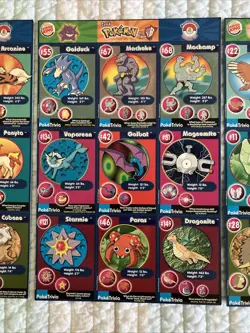 Lot of 12 1999 Burger King Pokemon Cards Movie Master Trainter Uncut Sheets - Image 3