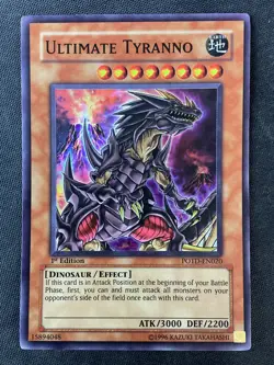 Yu-Gi-Oh TCG #POTD-EN020 Ultimate Tyranno 1st Edition Super Rare MP - Image 1