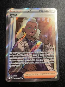 Tyme 143/131 Prismatic Evolutions Holo Ultra Rare NM Pokemon Card 2025 - Image 1