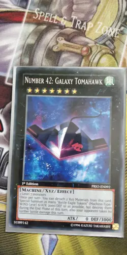 NUMBER 42: GALAXY TOMAHAWK - 1ST ED COMMON NM/LP PRIO-EN092 - YUGIOH - Image 1