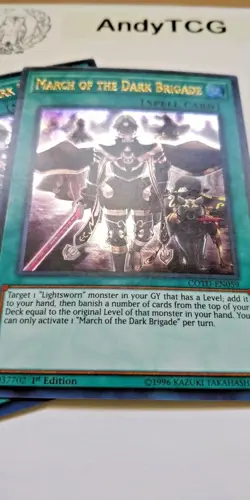 3X MARCH OF THE DARK BRIGADE - 1ST ED ULTRA RARE M/NM COTD-EN059 - YUGIOH - Image 3