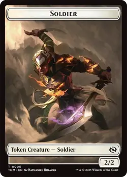 4x Soldier/Soldier Token, Tarkir Dragonstorm Tokens, MTG, 4 pack, Magic - Image 1