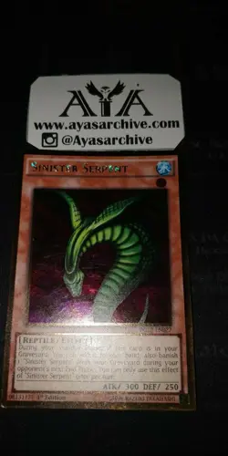 1X SINISTER SERPENT - 1ST ED GOLD RARE NM PGL2-EN027 - YUGIOH A+ STORE - Image 1