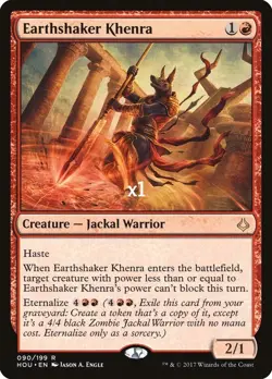 MTG Hour of Devastation HOU Earthshaker Khenra MINT - Image 1
