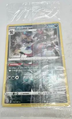 Pokemon TCG: Hydreigon 110/189 Reverse Foil Promo Card Thank You Stamp Sealed - Image 1