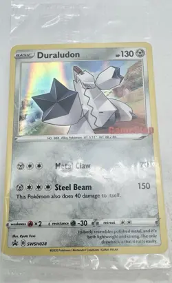 Pokemon Card - Duraludon GameStop Stamped Promo SWSH028 Sealed Promo - Image 1