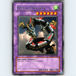 Yugioh Metal Dragon LOB-EN102 Unlimited Silver Foil Rare - LP 💎 - Image 1