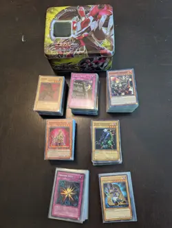 Yugioh 500+ Card Lot - Holos, 1st Editions, Vintage, Modern, Commons w/ Tin - Image 1
