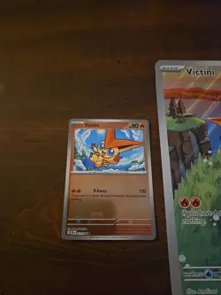 Pokemon Victini Promo Illustration Rare SVP 208 & 012/086 Trading Card Set - Image 2