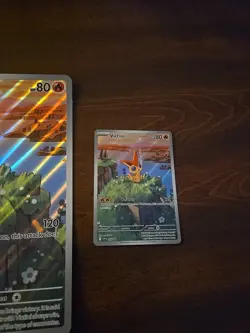Pokemon Victini Promo Illustration Rare SVP 208 & 012/086 Trading Card Set - Image 4