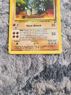 Rhydon Pokemon TCG Card Base Set 2 Unlimited 59/130 Non-Holo Uncommon LP-NM - Image 4