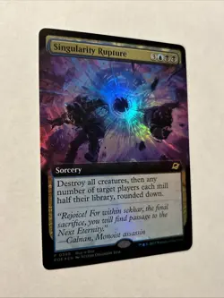 Magic the Gathering MTG Singularity Rupture Extended FOIL Card - P 0398 Promo - Image 2