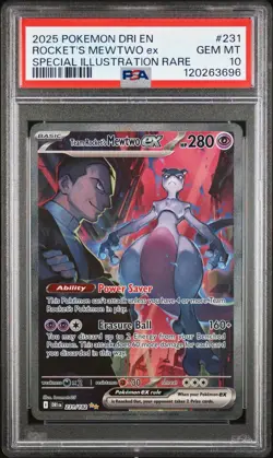 Pokemon TCG Team Rockets Mewtwo EX Double Rare Card 081/182 Destined Rivals - Image 1