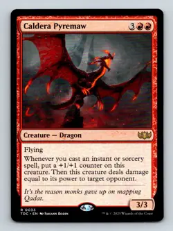 #33 Caldera Pyremaw 2025 Tarkir: Dragonstorm Commander * Rare - Image 1