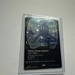 Uthros, Titanic Godcore (Borderless) (Galaxy Foil) Edge of Eternities Foil - Image 1
