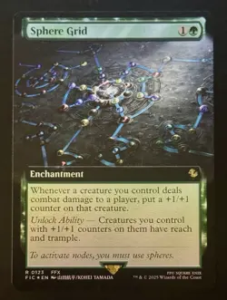 Sphere Grid FOIL Extended Art 0123 Final Fantasy Commander FIC MTG Rare Unplayed - Image 1