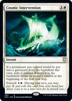 x1 Cosmic Intervention R MTG Commander: Kaldheim M/NM, English - Image 1