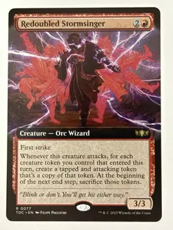 Redoubled Stormsinger Commander: Tarkir: Dragonstorm 77 Gem Mint 💎 Extended Art - Image 3