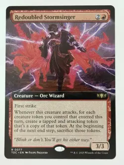 Redoubled Stormsinger Commander: Tarkir: Dragonstorm 77 Gem Mint 💎 Extended Art - Image 4